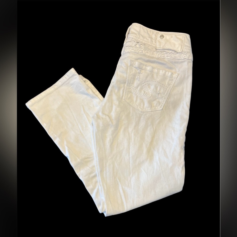 Silver Jeans Women's White Ankle & Cropped Jeans